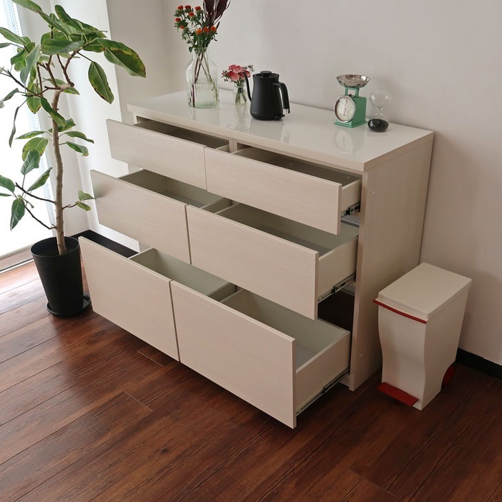 キッチンカウンター 引出しのみ幅120cm×奥行き45cm×高さ93.5cm 幅120cm キッチンカウンター レンジ台 奥行45cm 高さ89cm メラミン天板