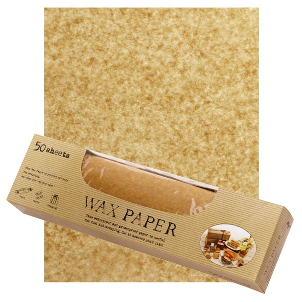 ワックスペーパー L(クラフト) 50枚入 シートタイプ WP5000-50