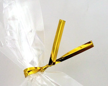 ビニタイ (ゴールド) 100本入 VTgo-100 | ラッピング資材,ラッピング