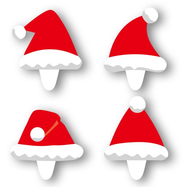 ざわ　クリスマス　サンタクロースピック　業務用　お得容量 XSL_01【クリスマスホイルピック サンタ】100枚 | シールと