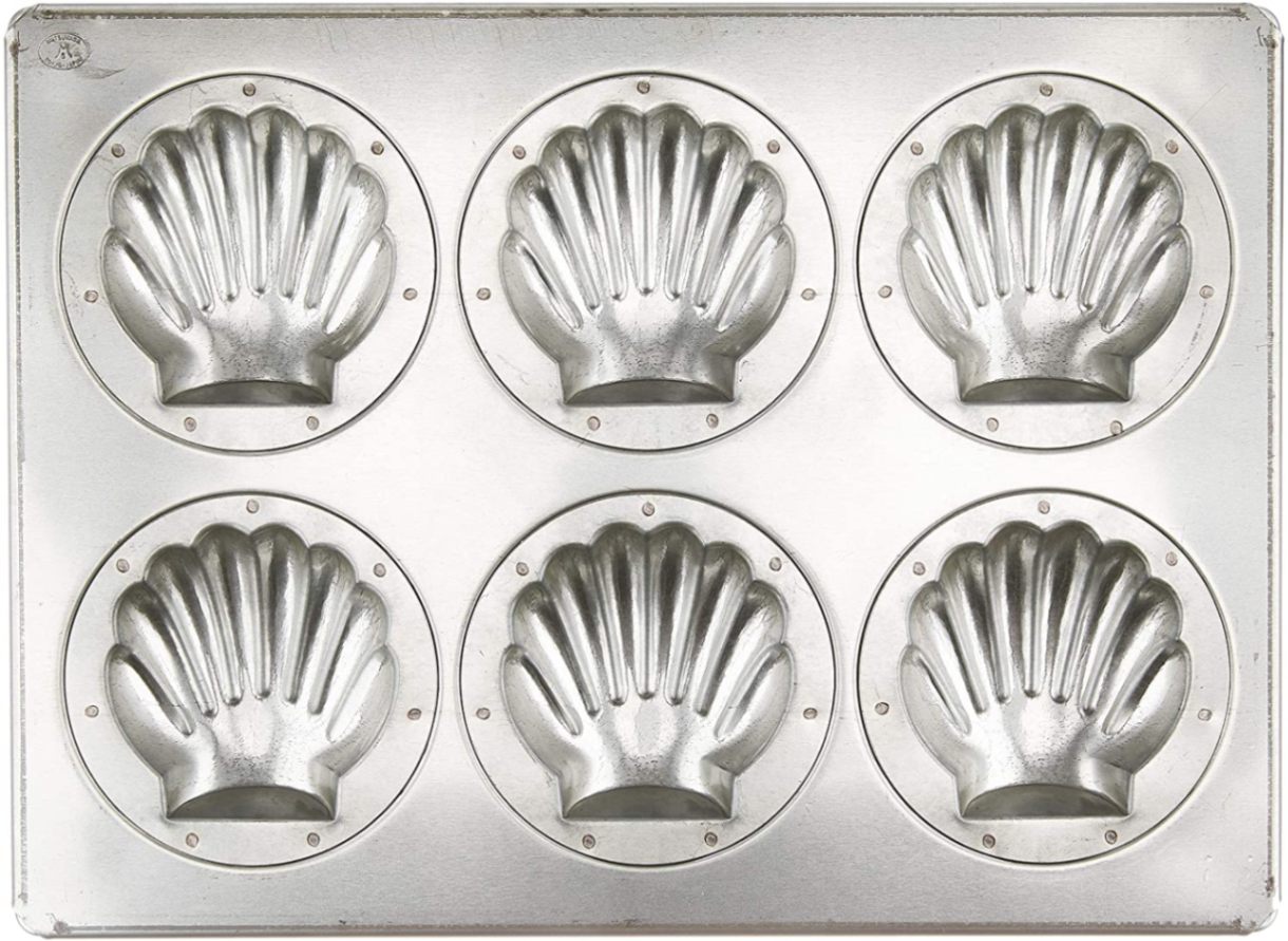 シルバー天板 ホタテ型 6P シリコン付 1個入 松永製作所 KMP001-1 | 型