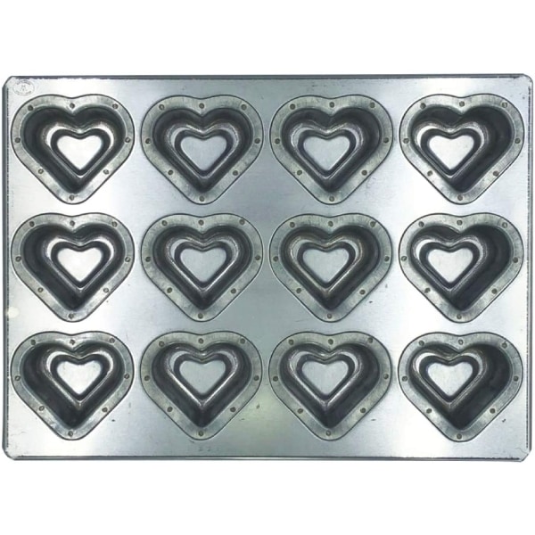 シルバー天板 ダブルハート 12P シリコン付 1個入 松永製作所 KMP028-1