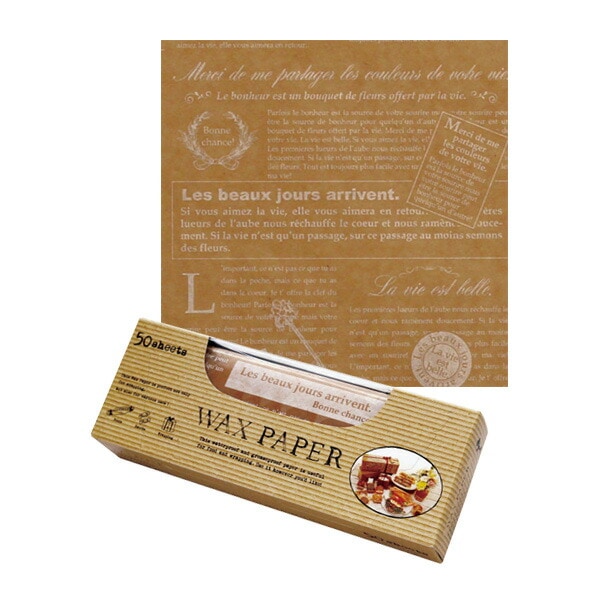 ワックスペーパー S(クラフトフレンチ) 50枚×100個入 シートタイプ