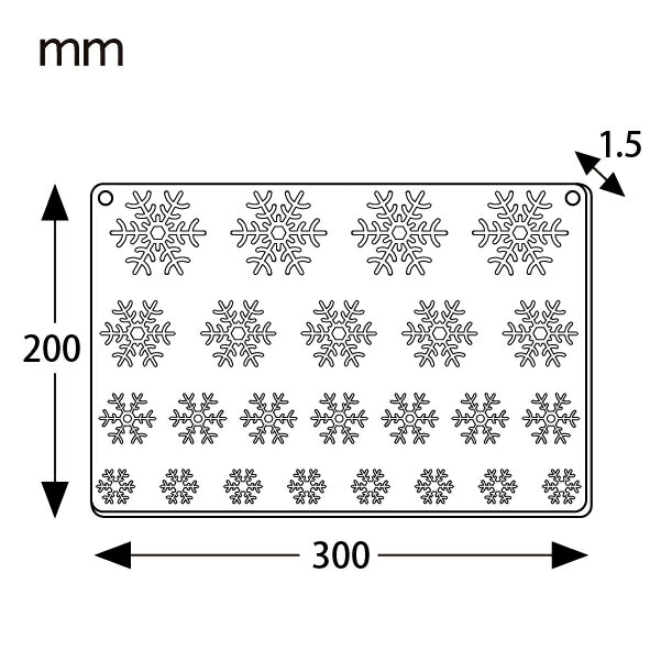 Pavoni シリコン型 スノーフレーク 12取 300×200 1枚入KPP016-1 | 型