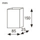 �ޥ��դ� ��åԥ��� ��85�ߥޥ�25��H150mm(̵��) 100���� æ���Ǻ��б� �ޥåȥ����� XFP015-100
