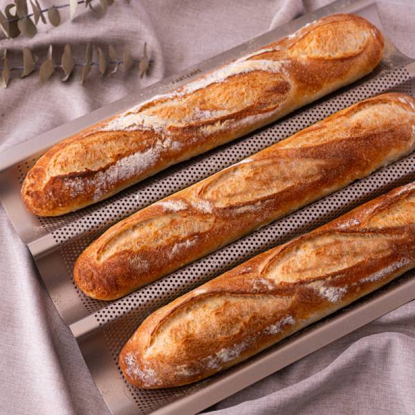 フランスパン天板 大 385×280×H36mm シリコン加工 Pastreetオリジナル