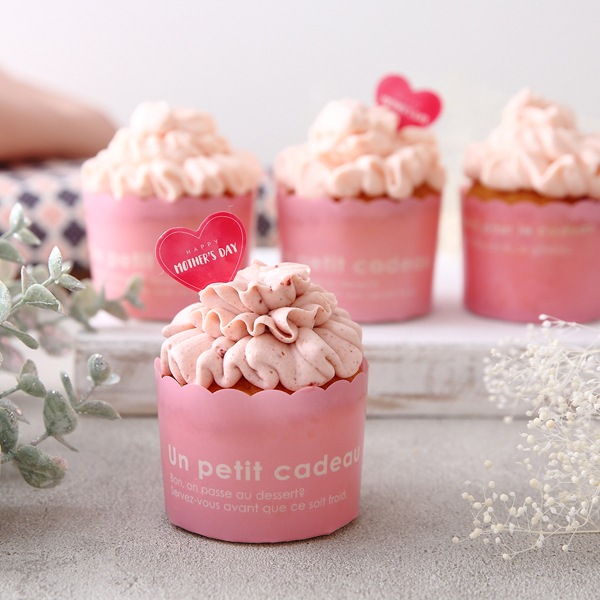 カラー マフィンカップ M(ピンク) 100枚入 CK41-100 | 型・道具,型