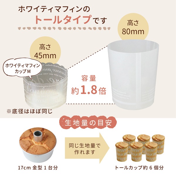 ホワイティトール シフォンカップ (ホワイトライン) 1000枚入