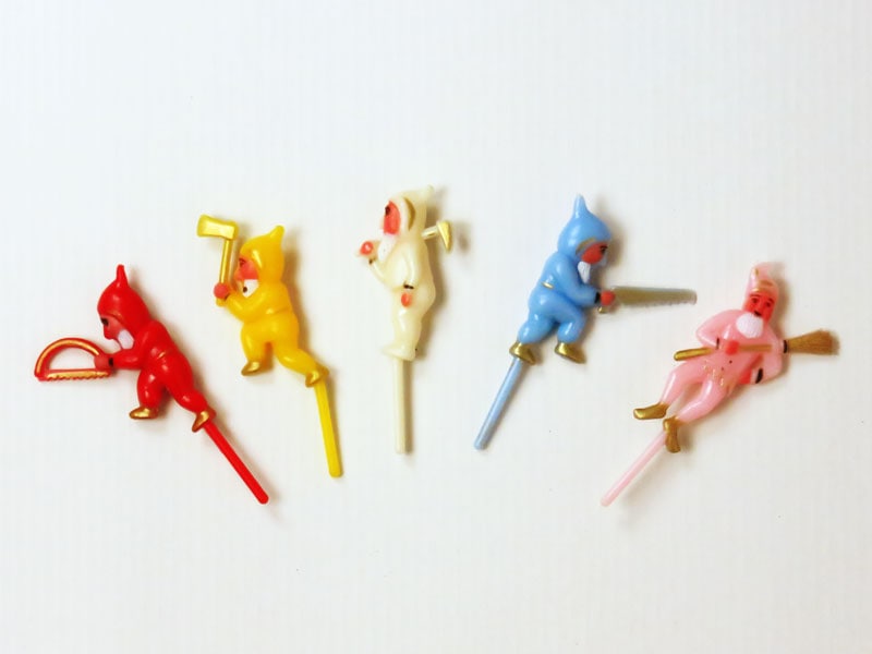 ケーキピック (森の小人) 20個入 アソート プラスチック YK07AS-20