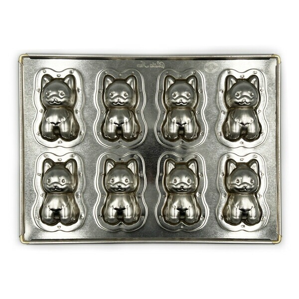 シルバー天板 柴犬のわん吉 8P 1個入 シリコン付 1個入 松永製作所