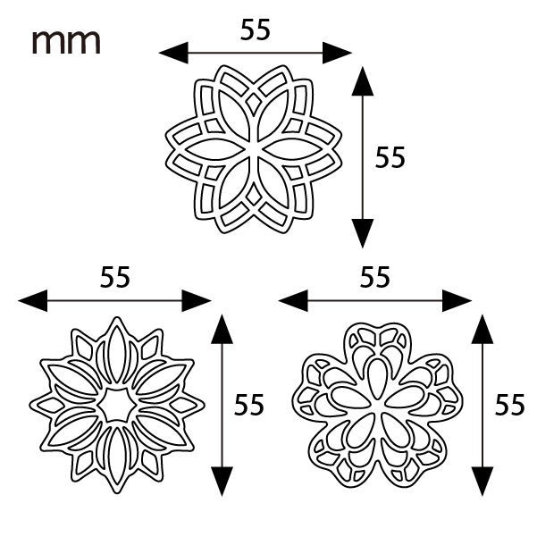 Pavoni シリコン型 マンダラ 12取 300×200 1枚入 KPP014-1 | 型・道具