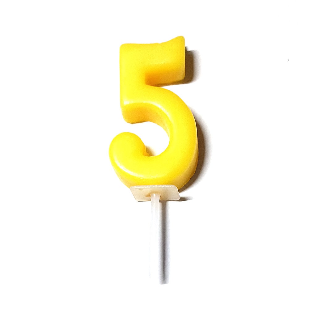 パステルナンバーキャンドル 5