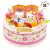 卵不使用ひな祭りケーキハローキティ生クリーム 5号