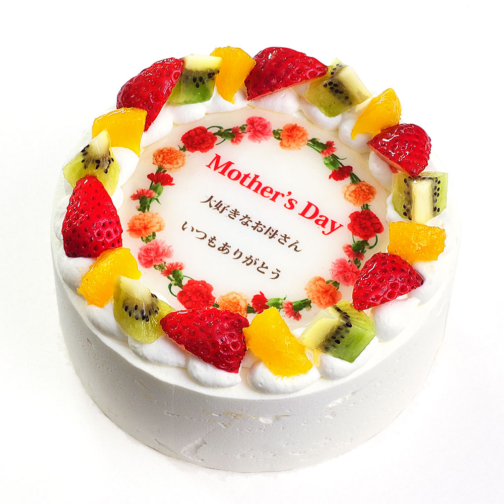 卵不使用母の日ケーキ生クリーム 6号