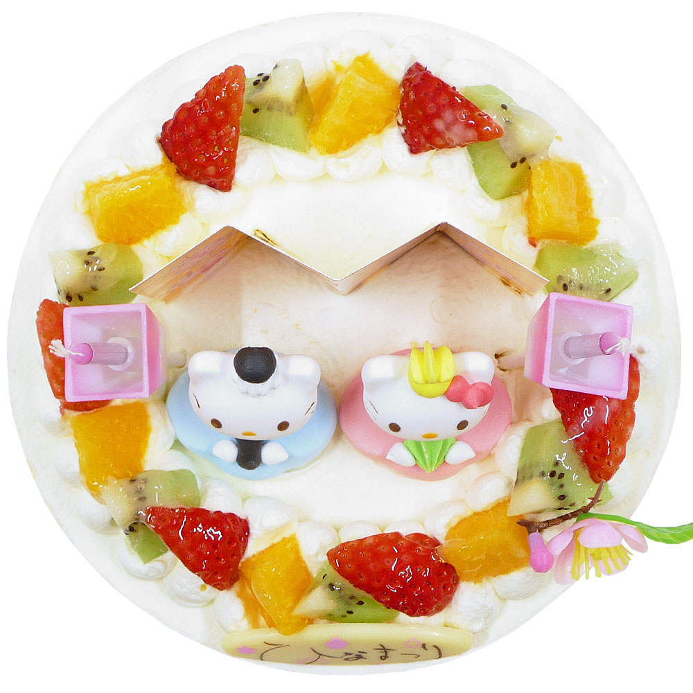 卵不使用ひな祭りケーキハローキティ生クリーム 5号