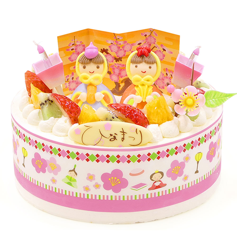 卵不使用ひな祭りケーキ生クリーム 5号