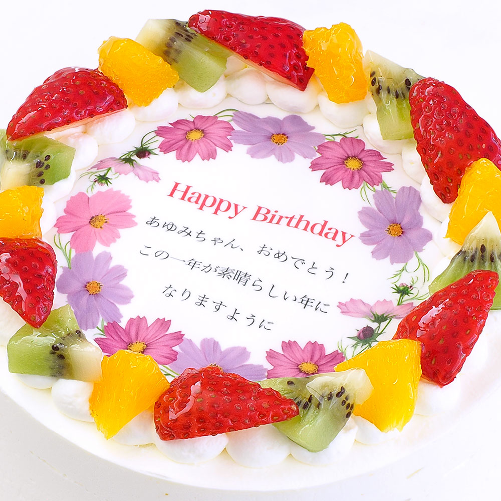 誕生花ケーキ 7号