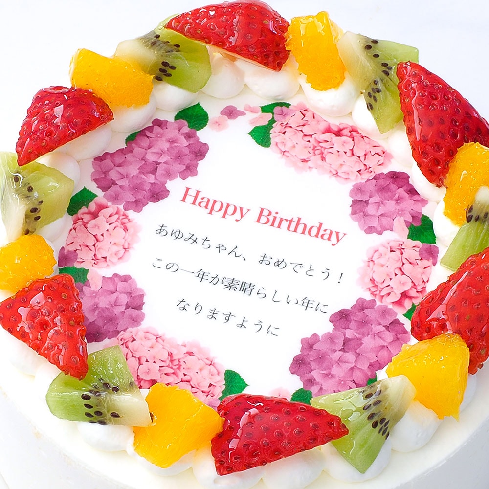 卵不使用誕生花ケーキ 5号