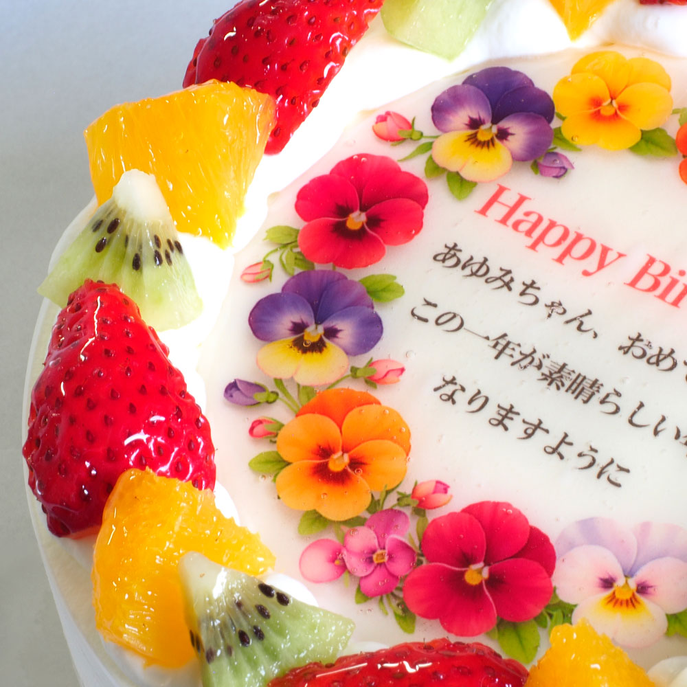 卵不使用誕生花ケーキ 6号