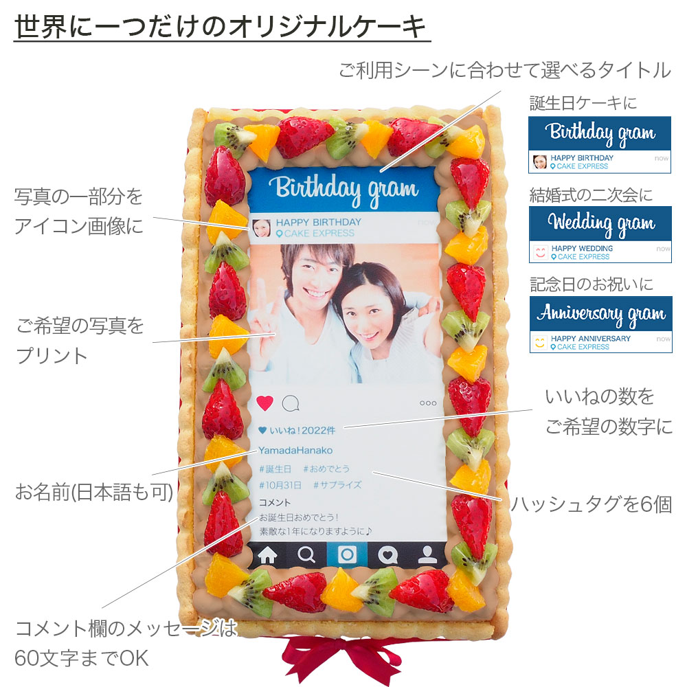 インスタグラム風チョコレートケーキ M