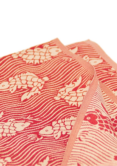 [即納品]風呂敷　西陣織＜荒磯・赤＞　90×90cm|[風呂敷]|小物
