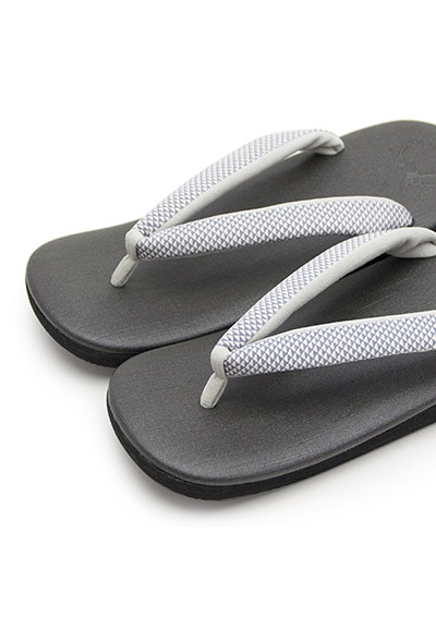 [オーダー品]カフェぞうり　メンズ　No.6220＜江戸小紋/鱗文様・ブルー＞