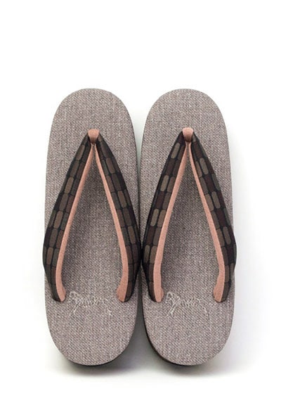 [オーダー品]カフェぞうり　レディース　No.25021＜プリズム8ブロック・アース＞