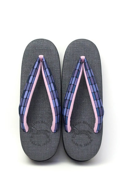 [オーダー品]カフェぞうり　レディース　No.25521＜プリズム8ブロック・トワイライト＞