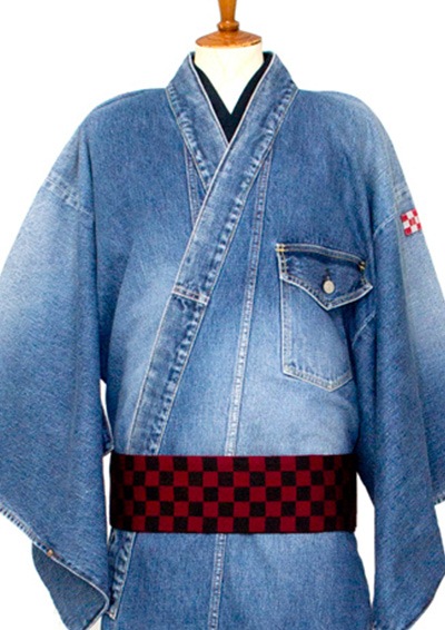 [即納品]デニム着物　メンズ　ＣＢ＃５２１　＜ポケット・ベルトループ付きモデル／ウォッシュ加工＞|デニム着物|アパレル