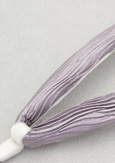 【鼻緒から選択：カフェぞうり組み合わせオーダー】 ＜菱屋製・プリーツ／ラベンダー＞　レディース　No.23-015|カフェぞうり レディース