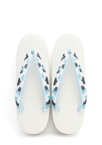 [オーダー品]カフェぞうりレディース No.63926 ジュディ＜ミケ/青＞