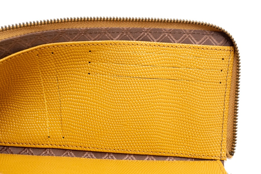 [即納品]縦たば財布ロング　ギアナ＜No.421C（辛子）＞