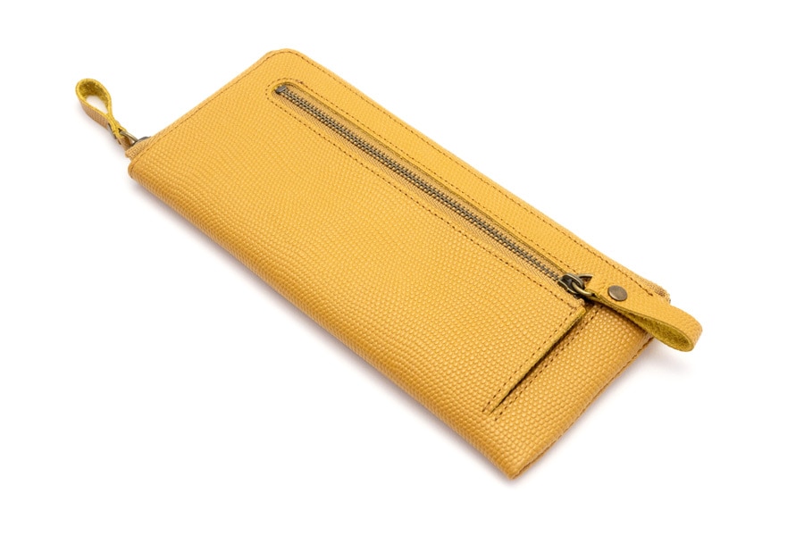 [即納品]縦たば財布ロング　ギアナ＜No.421C（辛子）＞