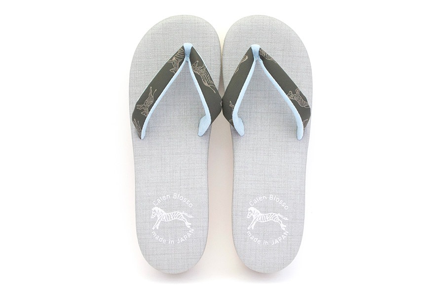 [Lサイズ即納品]カフェぞうりサマー　レディース　No.34423＜うるしまうま・グレー＞（厚底モデル）