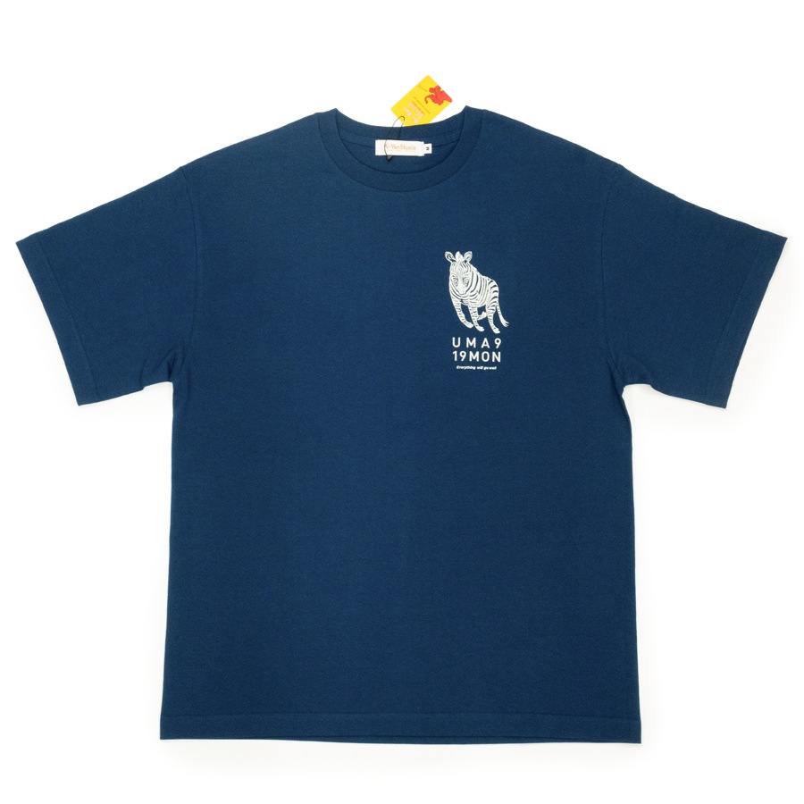 即納品]Tシャツ ユニセックス＜うまくいく紋・右肩上がり・BLU＞｜菱屋