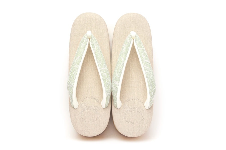 [Mサイズ即納品]カフェぞうり　レディース　No.26421＜ボタニカルレース鼻緒＞