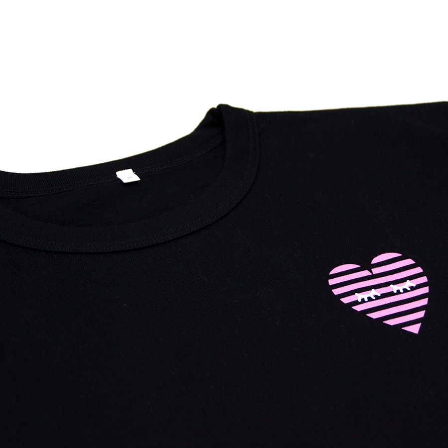 [即納品]Tシャツ　ユニセックス　うまくいく紋＜[恋愛成就]の神様・ブラック＞　※ギフトラッピング不可