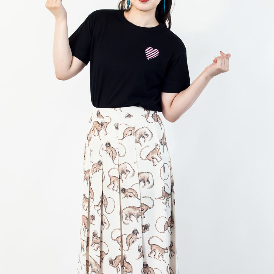 [即納品]Tシャツ　ユニセックス　うまくいく紋＜[恋愛成就]の神様・ブラック＞　※ギフトラッピング不可