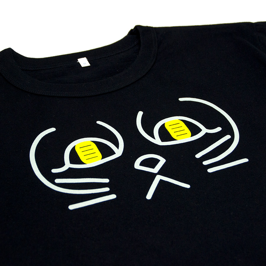 [即納品]Tシャツ　ユニセックス　うまくいく紋＜[金運招福]の神様・ブラック＞　※ギフトラッピング不可