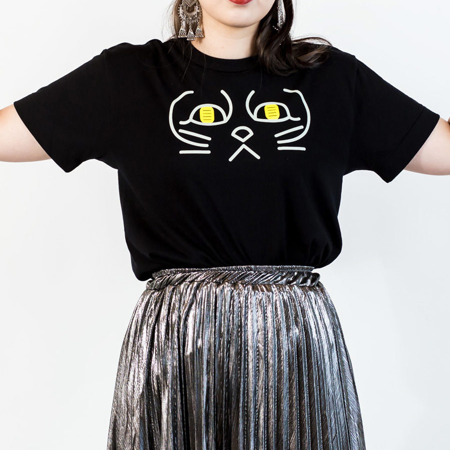 [即納品]Tシャツ　ユニセックス　うまくいく紋＜[金運招福]の神様・ブラック＞　※ギフトラッピング不可