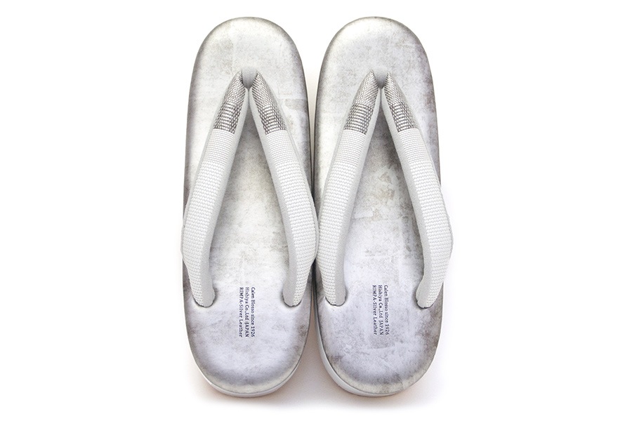 [オーダー品]カフェぞうりレディース No.29422＜鎧織・光波／グレー＞