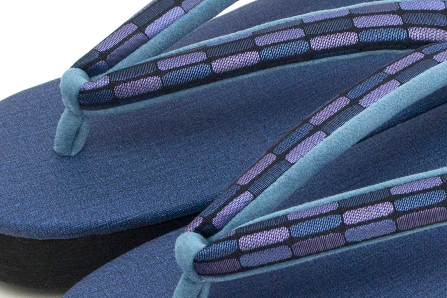 [Mサイズ即納品]カフェぞうり　レディース　No.25421＜プリズム8ブロック・トワイライト＞