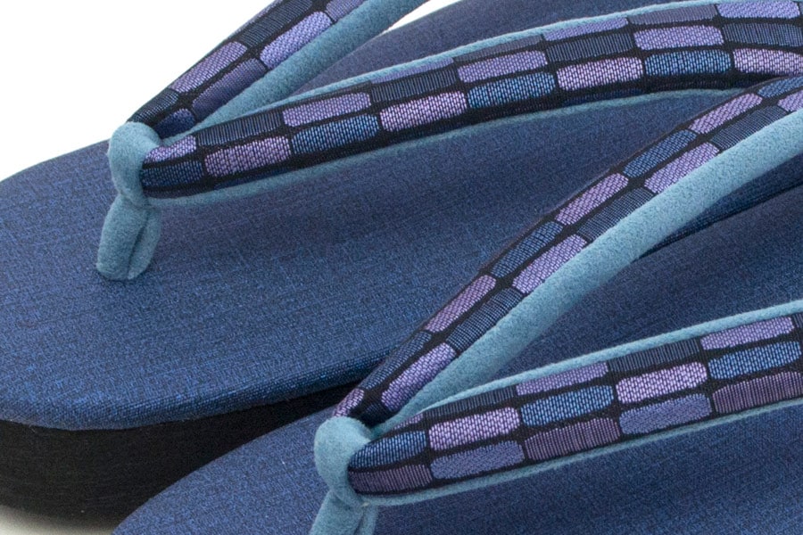 [Lサイズ即納品]カフェぞうり　レディース　No.25421＜プリズム8ブロック・トワイライト＞