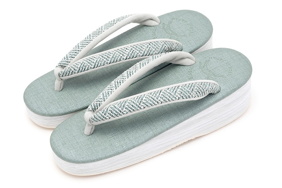 [Sサイズ即納品]【ネット限定オーダー品】カフェぞうり　レディース　No.K35＜網代紋様/ソフトベルディグリ＞