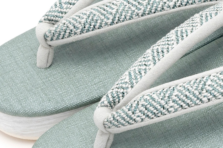 [Sサイズ即納品]【ネット限定オーダー品】カフェぞうり　レディース　No.K35＜網代紋様/ソフトベルディグリ＞