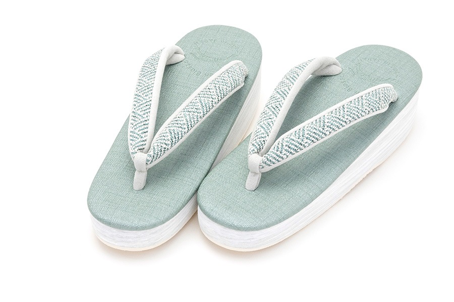 [Sサイズ即納品]【ネット限定オーダー品】カフェぞうり　レディース　No.K35＜網代紋様/ソフトベルディグリ＞