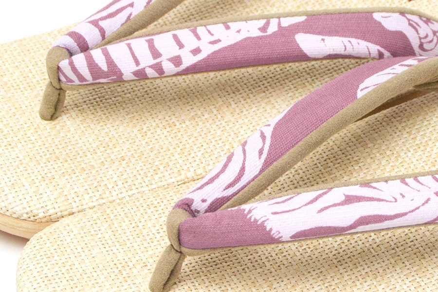 [Lサイズ即納品]カフェぞうりZETTA　メンズ　No.2022＜うまくいく紋・中紫＞