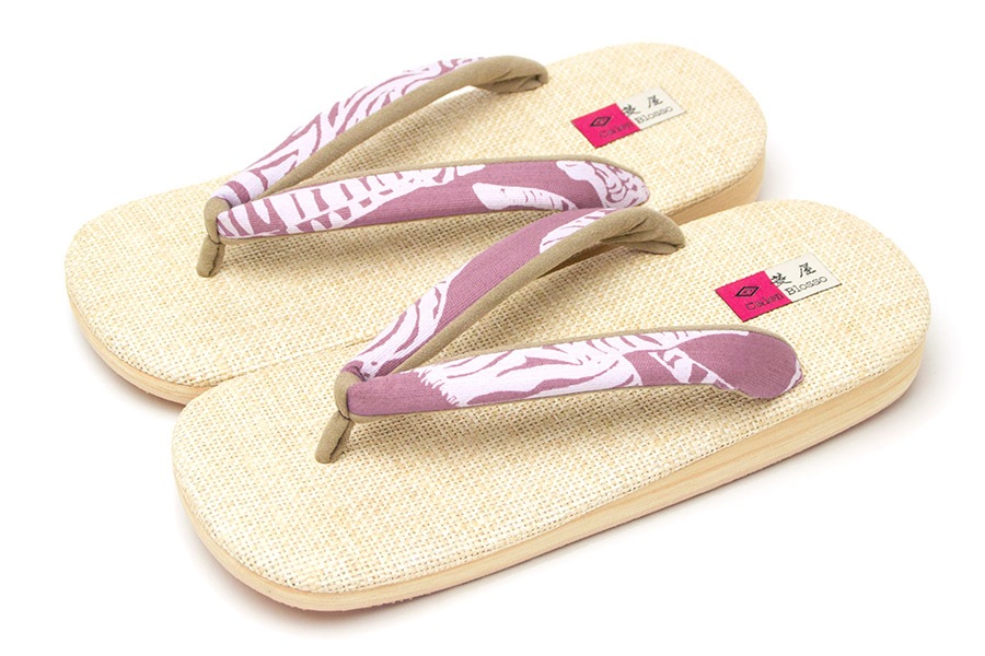 [Lサイズ即納品]カフェぞうりZETTA　メンズ　No.2022＜うまくいく紋・中紫＞