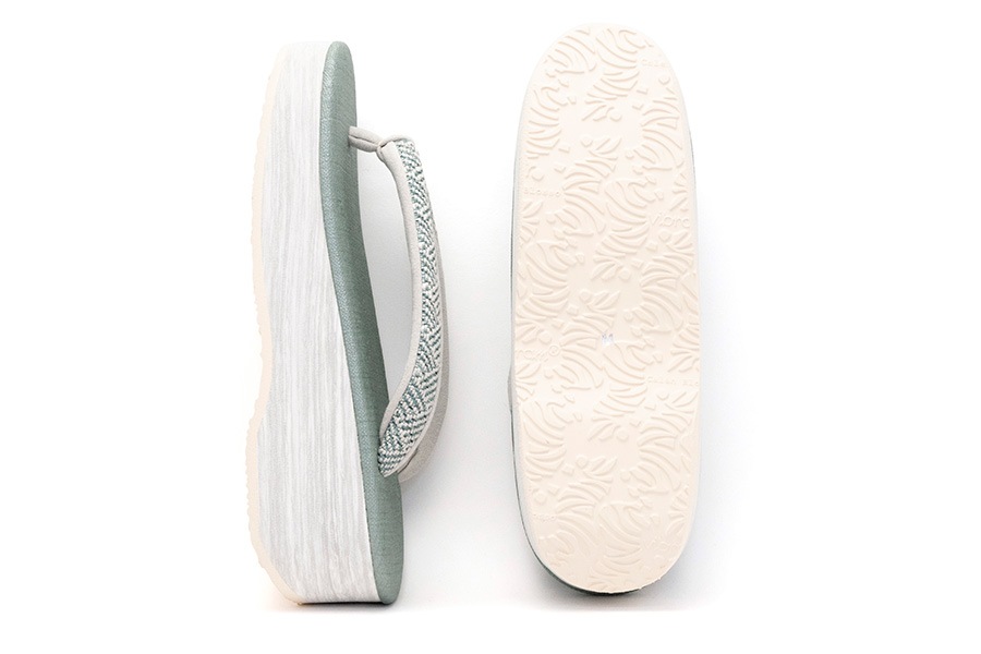 [Mサイズ即納品]【ネット限定オーダー品】カフェぞうり　レディース　No.K35＜網代紋様/ソフトベルディグリ＞