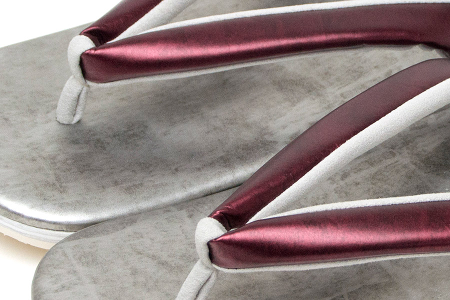 [オーダー品]カフェぞうりZETTA　メンズ　No.4422＜RS/ワインレッド×いぶし銀＞